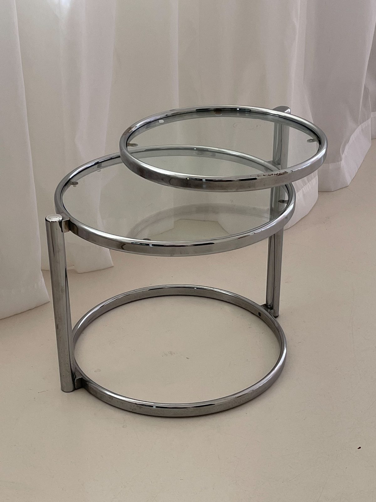 Beistelltisch Glas & Chrom